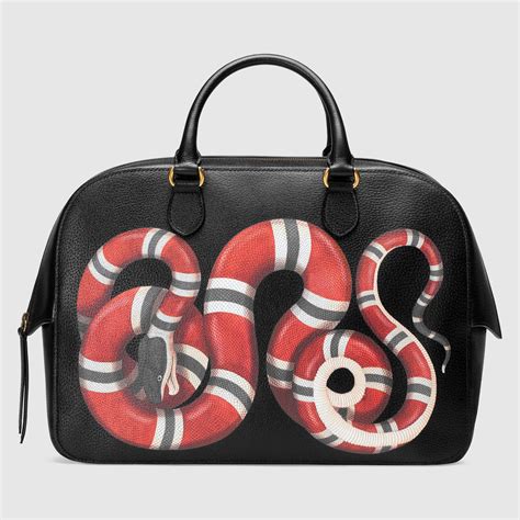 gucci kingsnake duffle red|Gucci Kingsnake Duffle Bag .